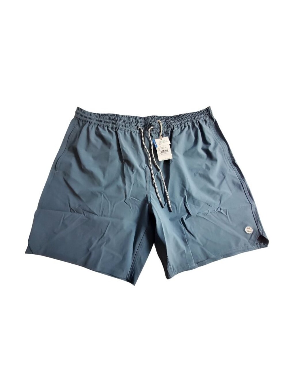 Free Fly Men XXL Blue Lightweight UPF 50+ Swim Shorts Elastic Waist & Drawstring